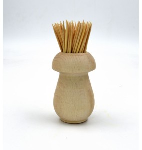 Funghetto porta stuzzicadenti in legno H 7 cm