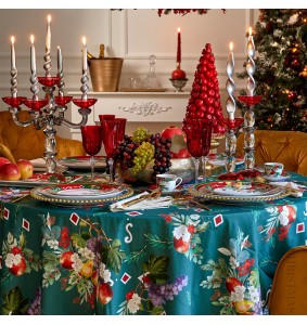 Servizio di piatti natalizio 18pz in porcellana APPLE Fade