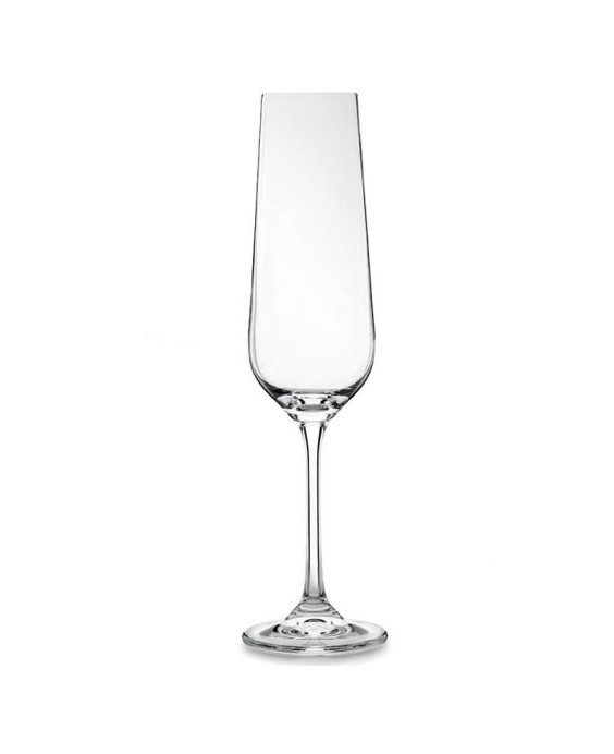 Fade set 6 calici flute in vetro trasparente DORA