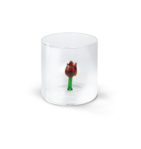 WD Lifestyle Bicchiere in vetro borosilicato Monterey con soggetto interno tema Natura