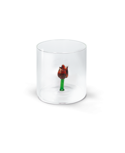 WD Lifestyle Bicchiere in vetro borosilicato Monterey con soggetto interno tema Natura