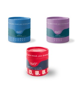 WD Lifestyle Bicchiere in vetro borosilicato Monterey con soggetto interno tema Natura