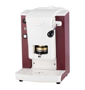Faber Macchina da Caffè a cialde Slot Plast Ottone Borgogna e Bianco