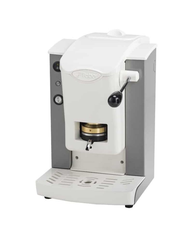 Faber Macchina da Caffè a cialde Slot Plast Ottone Grigio e Bianco