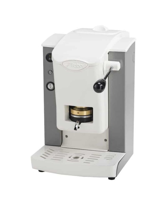 Faber Macchina da Caffè a cialde Slot Plast Ottone Grigio e Bianco