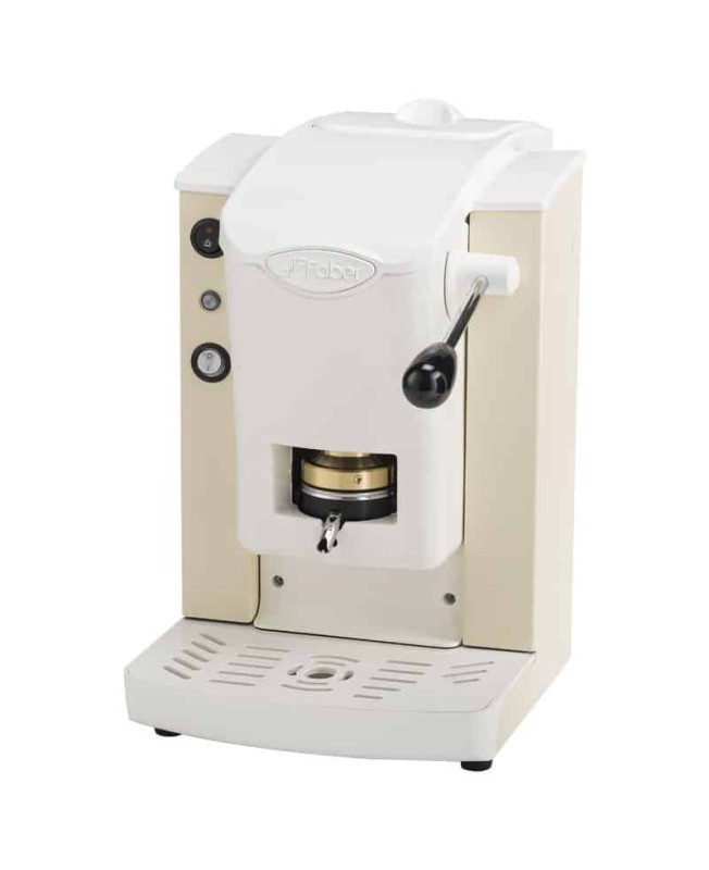 Faber Macchina da Caffè a cialde Slot Plast Ottone Avorio e Bianco