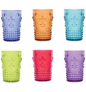 Fade Set 6 bicchieri colorati in policarbonato Swami