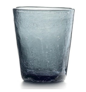 Fade Set 6 bicchieri in vetro grigio effetto crackle Ice