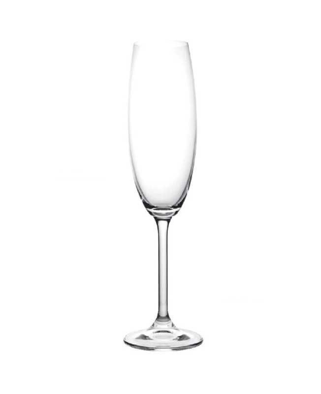 Fade set 6 calici flute 220 ml in vetro Kolibrì