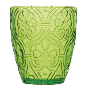 Fade set 6 Bicchieri in vetro colorato Verde Corinto