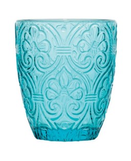 Fade set 6 Bicchieri in vetro colorato Turchese Corinto