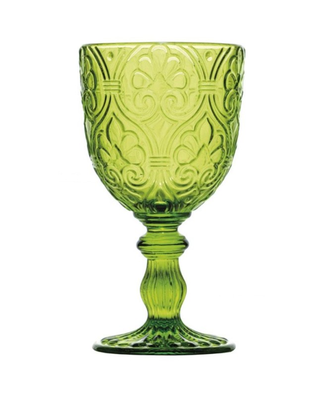 Fade set 6 Calici in vetro colorato Verde Corinto