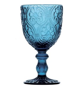 Fade set 6 Calici in vetro colorato Blu Corinto