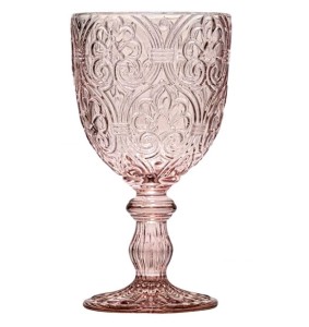 Fade set 6 Calici in vetro colorato Rosa Corinto