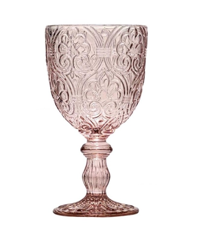 Fade set 6 Calici in vetro colorato Rosa Corinto