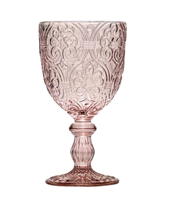 Fade set 6 Calici in vetro colorato Rosa Corinto