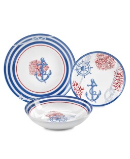 Fade servizio di piatti da 18 in porcellana Navy