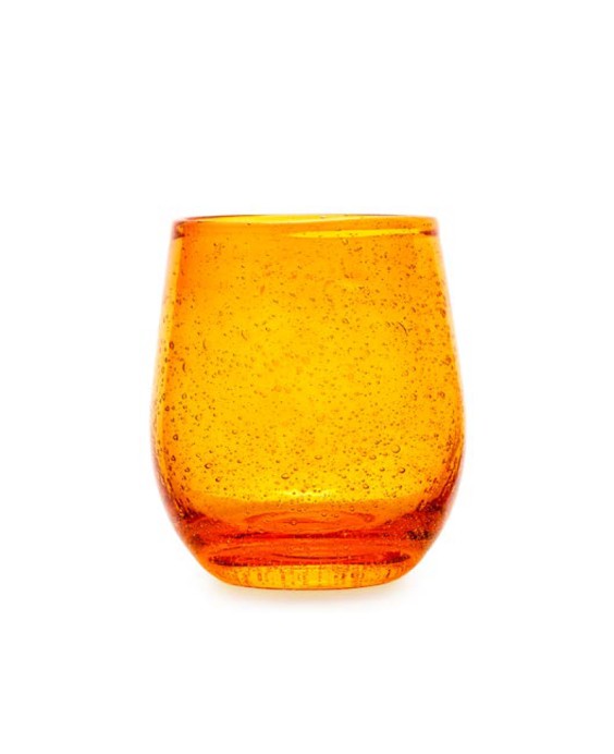 Fade Set 6 bicchieri in vetro arancione Bubble