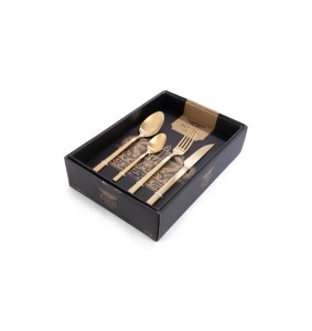 Pintinox Set 24 pezzi di posate Duke Royal Oro Satinato