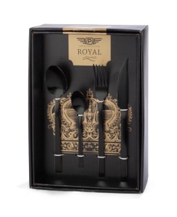 Pintinox Set 24 pezzi di posate Duke Royal Nero Satinato