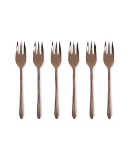Barazzoni Set 6 Forchettine per dolce bronzo lucido Malachite