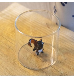 WD Lifestyle Bicchiere in vetro borosilicato Monterey con soggetto interno tema Animali