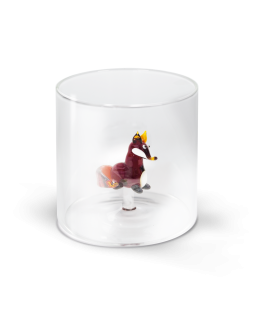 WD Lifestyle Bicchiere in vetro borosilicato Monterey con soggetto interno tema Animali