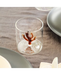 WD Lifestyle Bicchiere in vetro borosilicato Monterey con soggetto interno tema Mare