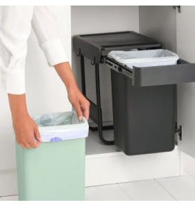 Brabantia Pattumiera da incasso Sort & Go 2x15 Litri