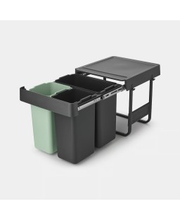 Brabantia Pattumiera da incasso Sort & Go 10+10+20 Litri Dark Grey