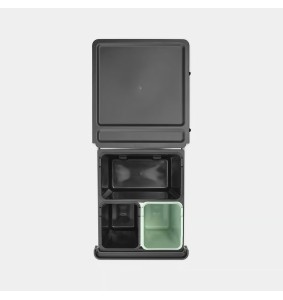 Brabantia Pattumiera da incasso Sort & Go 10+10+20 Litri Dark Grey