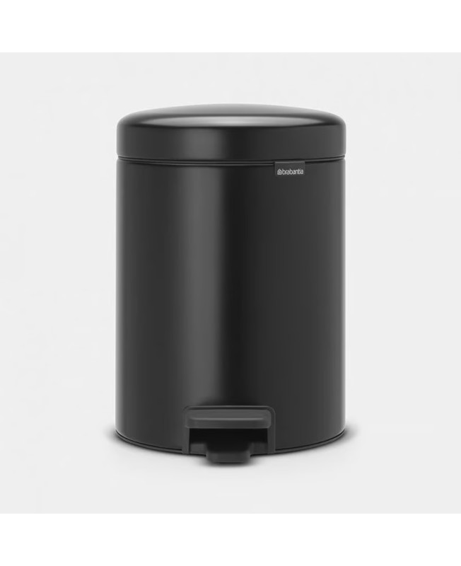Brabantia Pattumiera a pedale NewIcon 5 Lt Nero Opaco