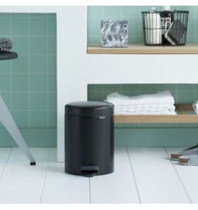 Brabantia Pattumiera a pedale NewIcon 5 Lt Nero Opaco