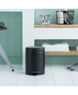 Brabantia Pattumiera a pedale NewIcon 5 Lt Nero Opaco