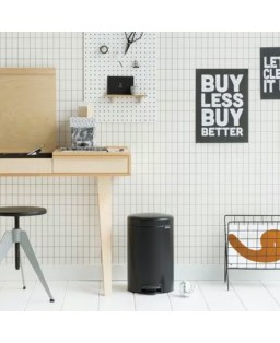 Brabantia Pattumiera a pedale NewIcon 12 Lt Nero Opaco