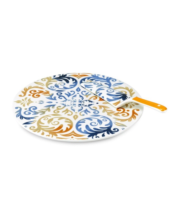 Fade piatto torta con paletta in porcellana 30cm Asia