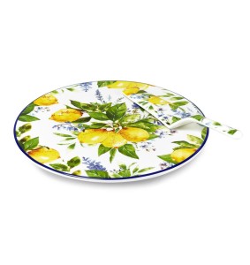 Fade piatto torta con paletta in porcellana 30cm Soraya