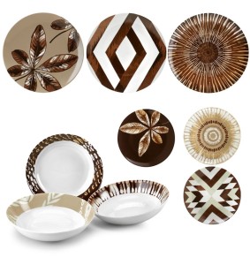 Fade servizio di piatti da 18 in porcellana Abaca