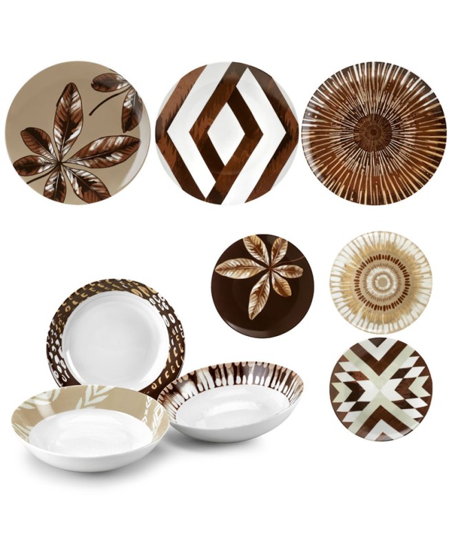 Fade servizio di piatti da 18 in porcellana Abaca