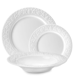 Fade servizio di piatti da 18 natalizio in porcellana Xmas White