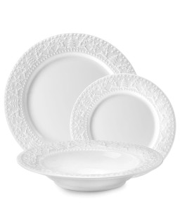 Fade servizio di piatti da 18 natalizio in porcellana Xmas White