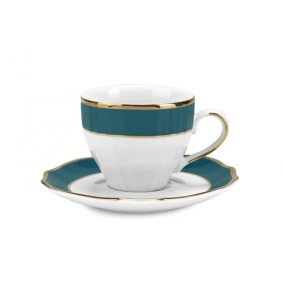 Fade set 6 tazzine da caffè in porcellana e filo oro Vivienne Ottanio