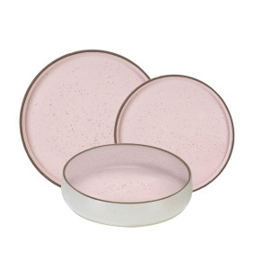Fade servizio di piatti 18 pezzi in Stoneware Biscuit Pink