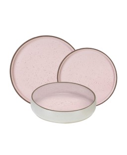 Fade servizio di piatti 18 pezzi in Stoneware Biscuit Pink