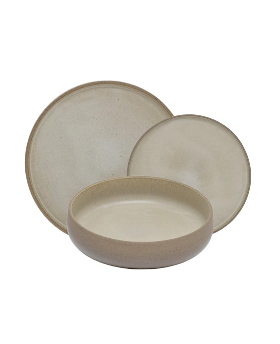 Fade servizio di piatti 18 pezzi in Stoneware Biscuit Grey