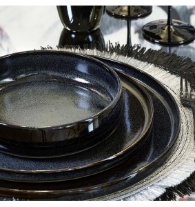 Fade servizio di piatti Biscuit Nero