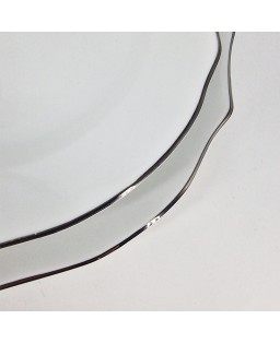 Fade Servizio di piatti 40 pezzi in porcellana e filo platino Reyna