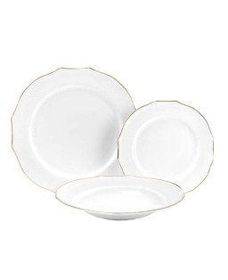 Fade Servizio di piatti 39 pezzi in porcellana e filo oro Roi