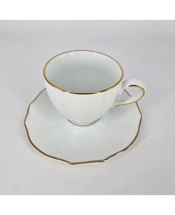 Fade Servizio da caffè 15 pezzi in porcellana e filo oro Roi