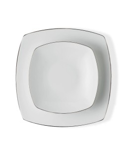 Fade Servizio di piatti 39 pezzi in porcellana filo platino Nilo